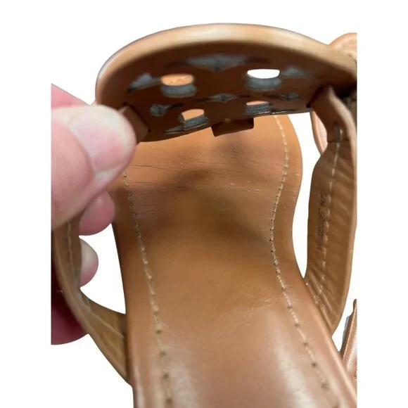 Tory Burch Miller wms brown leather thong sandals Sz 8.5M SKU 9925 - Picture 10 of 14